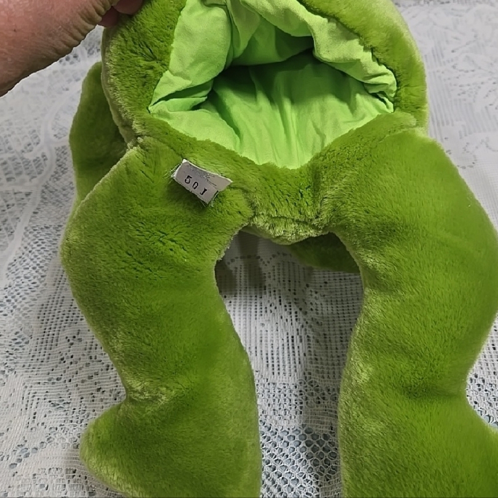Applause LouRankin Plush Green Frog Stuffed Animal Toy - Picture 4 of 7